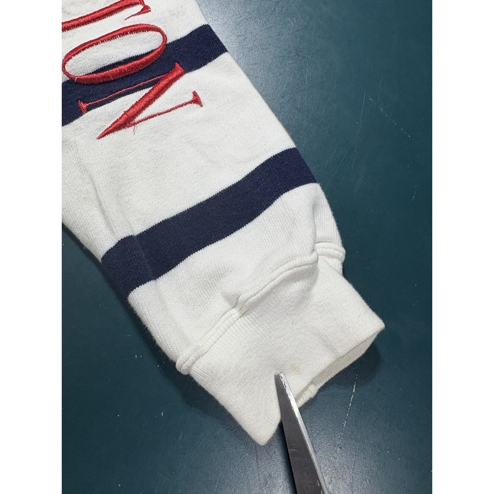 Vtg United Colors of Benetton Striped Crewneck Sweatshirt Large Italy 80s 90s - Picture 7 of 14